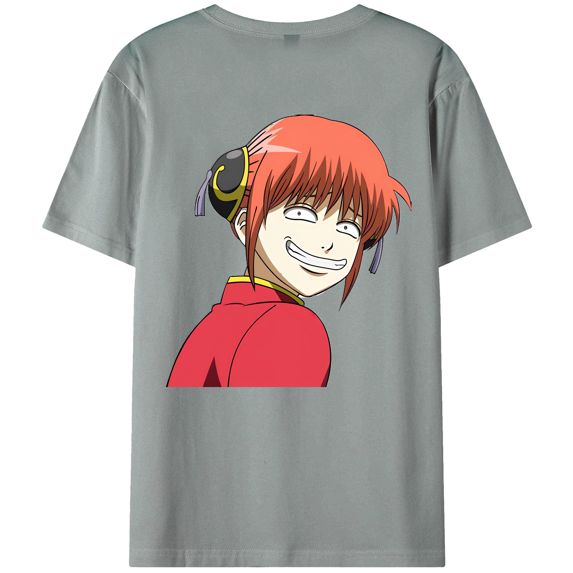 （画像用） ぎんたま 坂田銀時（さかたぎんとき） 神楽 志村新八（しむら しんぱち） GINTAMA Sakata Gintoki Kagura Shimura Shinpachi 綿100％ メンズ半袖Tシャツ（バックプリント） 通気性